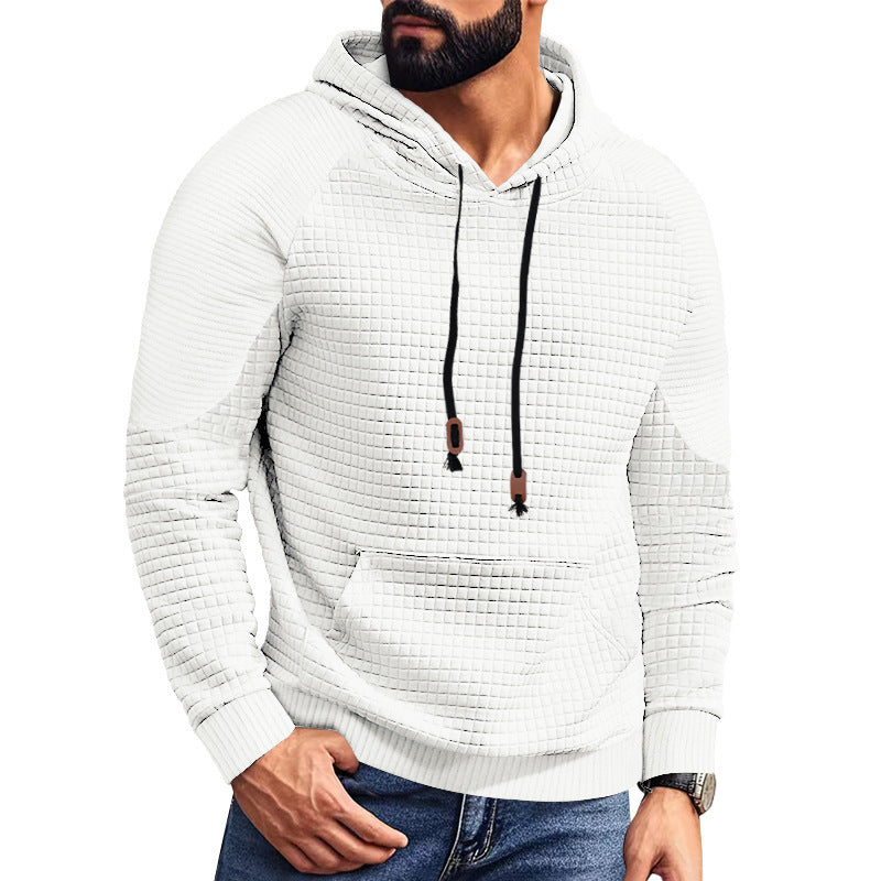 Men's hoodie with textured surface and practical pockets Lisslune