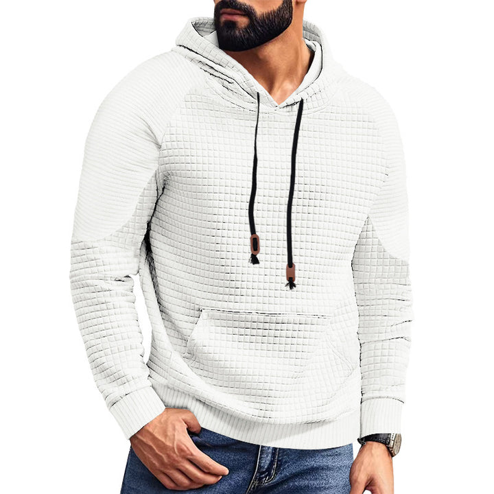 Men's hoodie with textured surface and practical pockets Lisslune