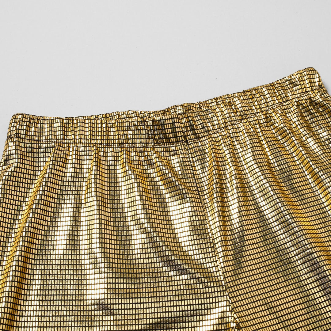Men's extravagant shiny pants with eye-catching design Lisslune