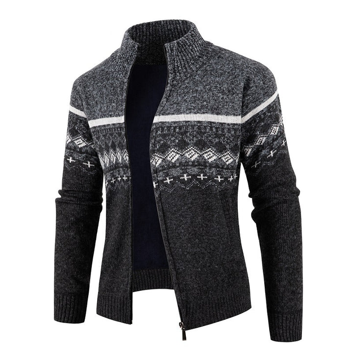 Men's fashionable cardigan with high collar Lisslune