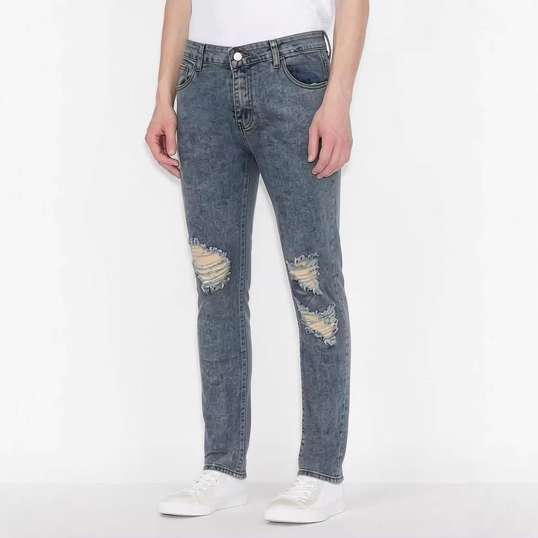 Herren Destroyed Jeans mit modischem Used-Look Lisslune