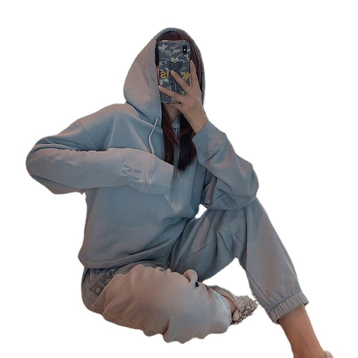 Women's Sporty Fleece Hoodie Set with Soft Inner Lining Lisslune
