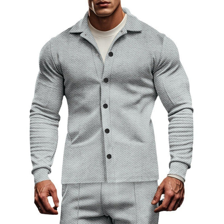 Men's structured long sleeve shirt with practical chest pocket Lisslune