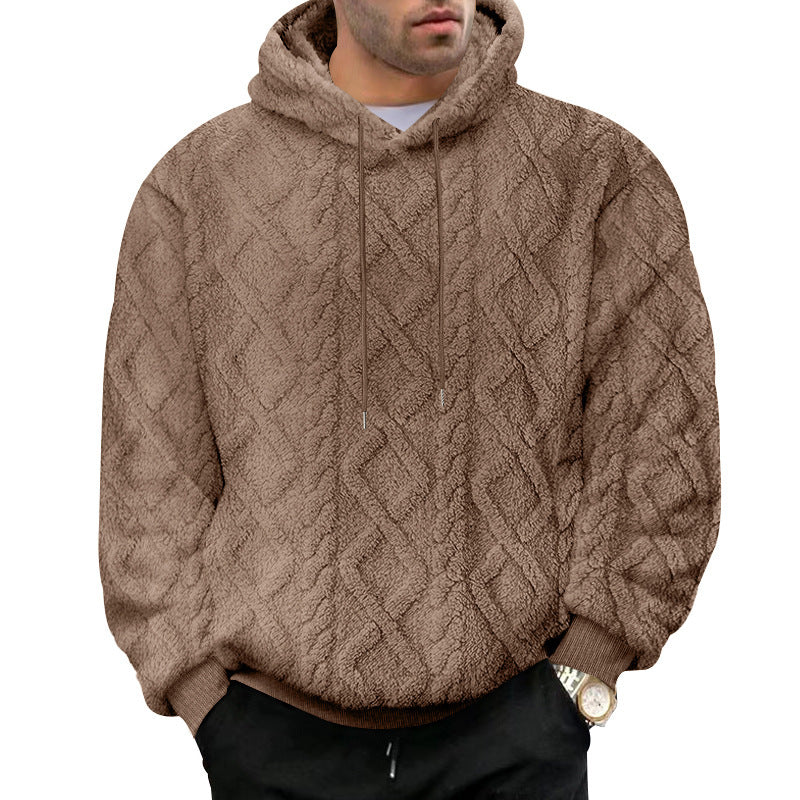 Men's cozy hoodie with textured design Lisslune