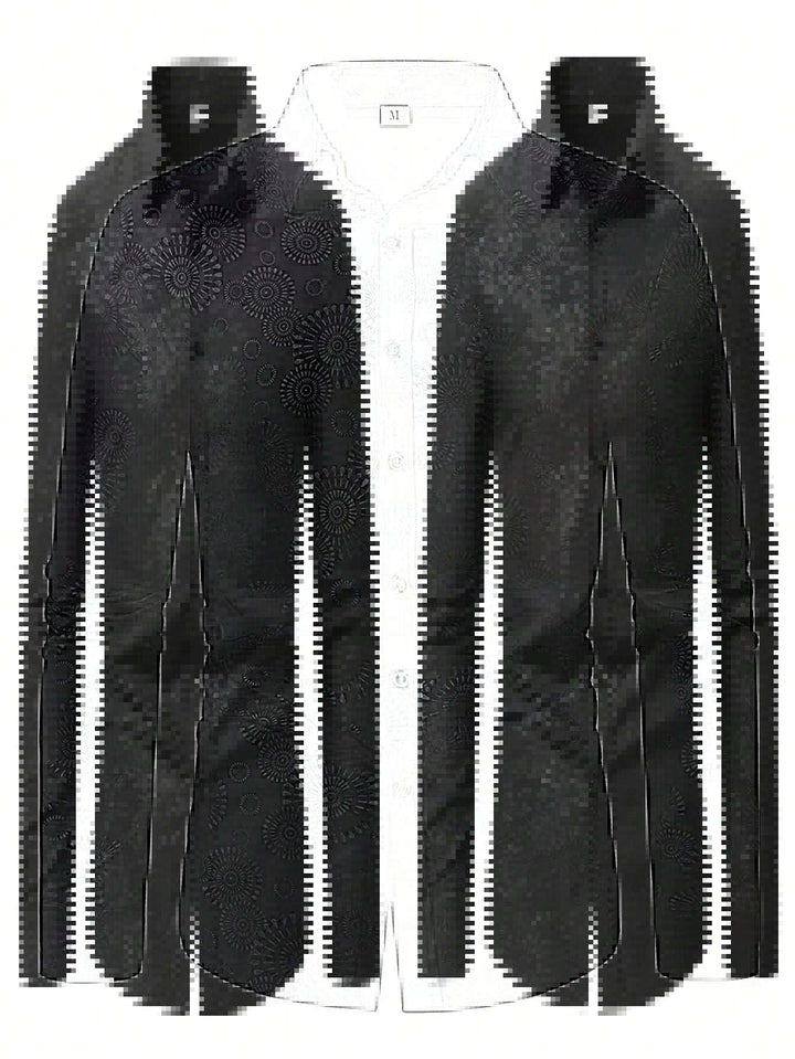 Men's shirt with fine pattern print Lisslune