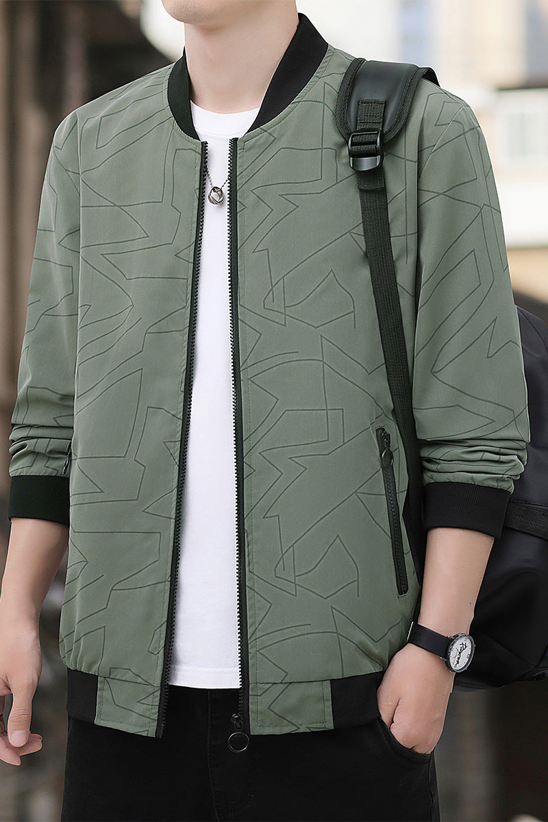 Men's lightweight bomber jacket with sporty cut and practical zip pockets Lisslune