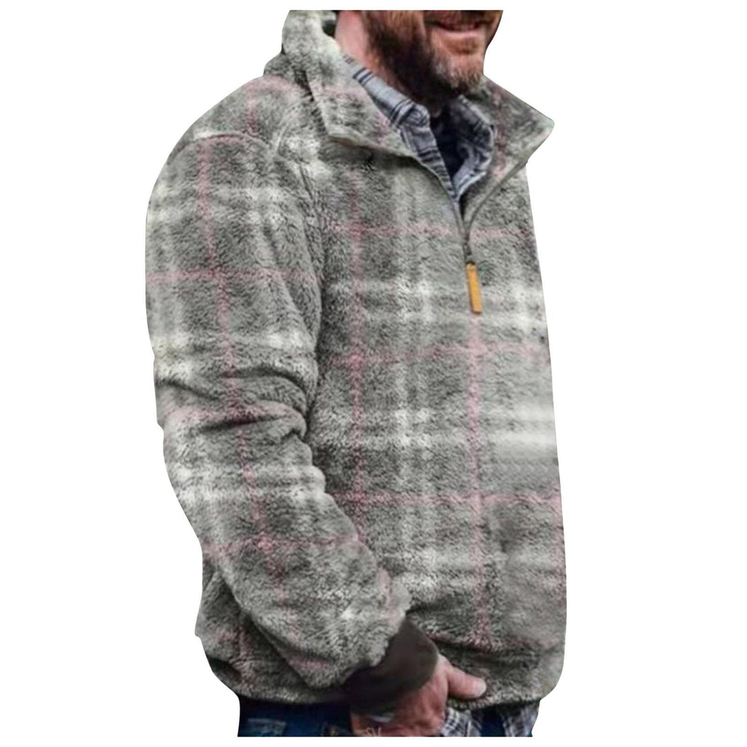 Men's pullover jacket with colorful, geometric design and practical chest pocket Lisslune