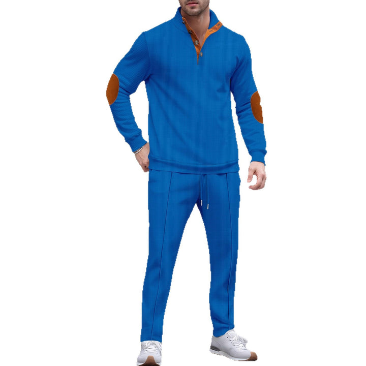 Men's sporty set with modern collar and elegant applications Lisslune