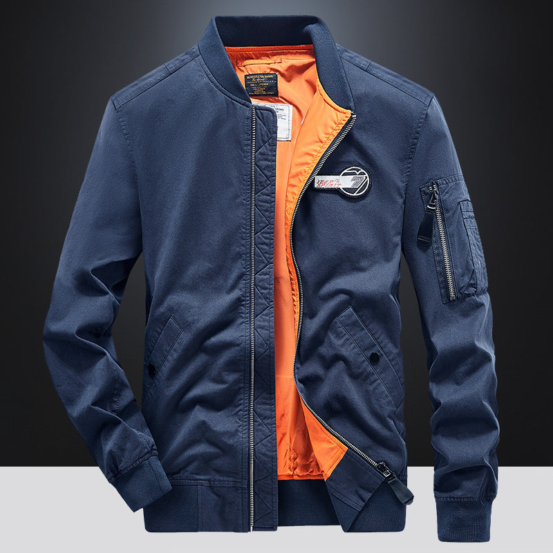 Men's bomber jacket with side pockets and practical arm pockets Lisslune