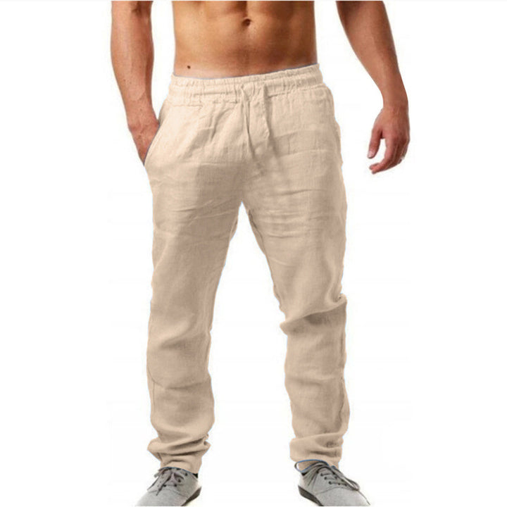 Men's airy linen pants in relaxed fit with practical drawstring Lisslune