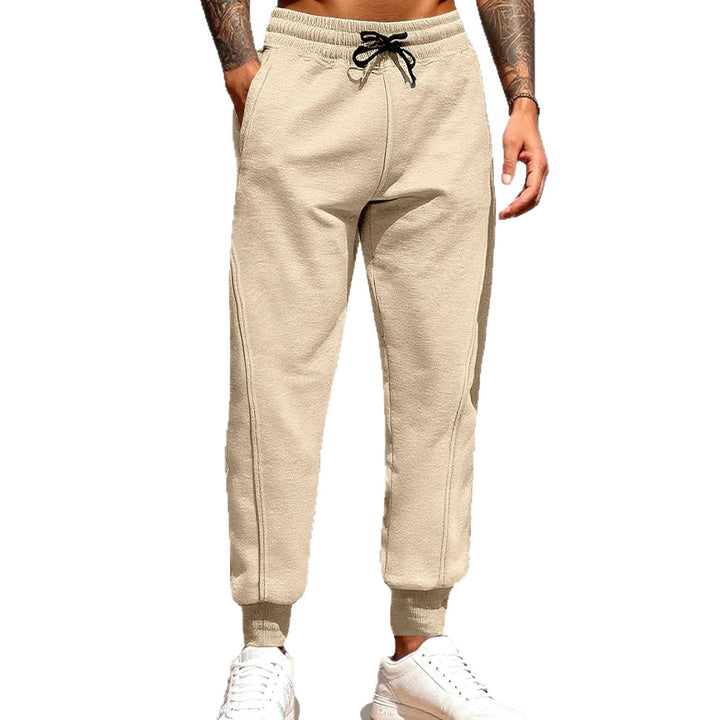 Men's sporty leisure trousers with elastic waistband and practical side pockets Lisslune