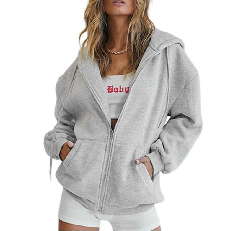 Women's oversized hoodie jacket with practical pockets Lisslune