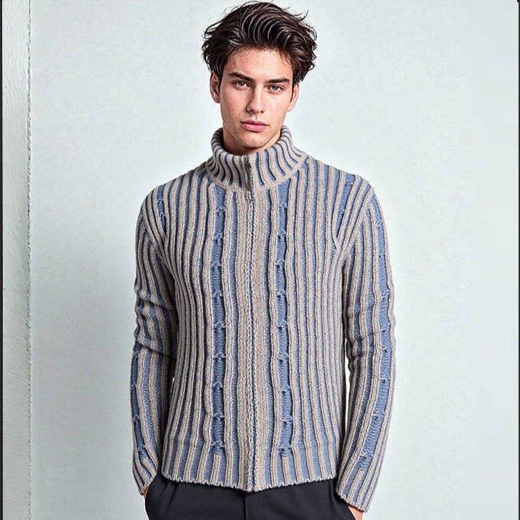 Men's striped knit sweater Lisslune