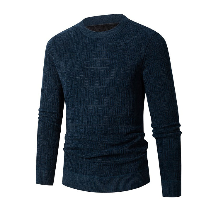 Men's stylish knitted sweater with unique textured design Lisslune