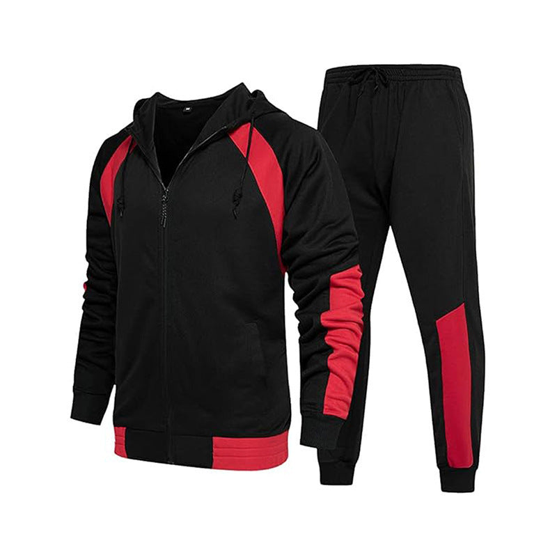 Men's sporty tracksuit with contrasting design and elastic cuffs Lisslune