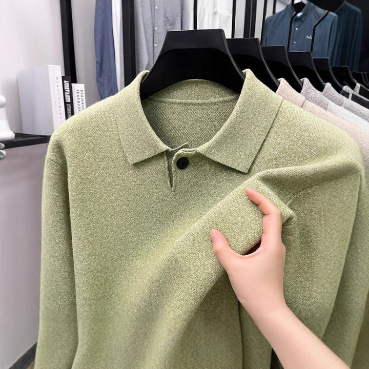 Men's polo shirt with modern textured fabric Lisslune