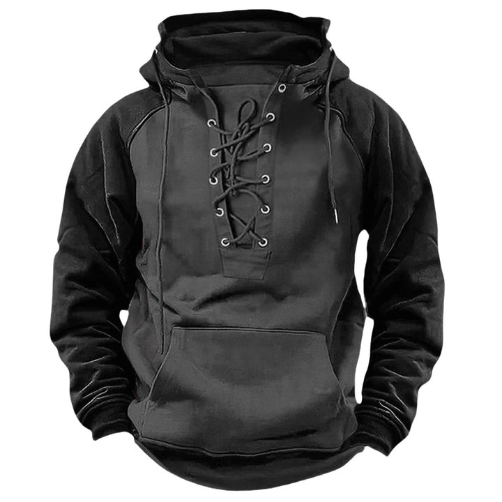 Men's hoodie with modern lacing and comfortable fit Lisslune