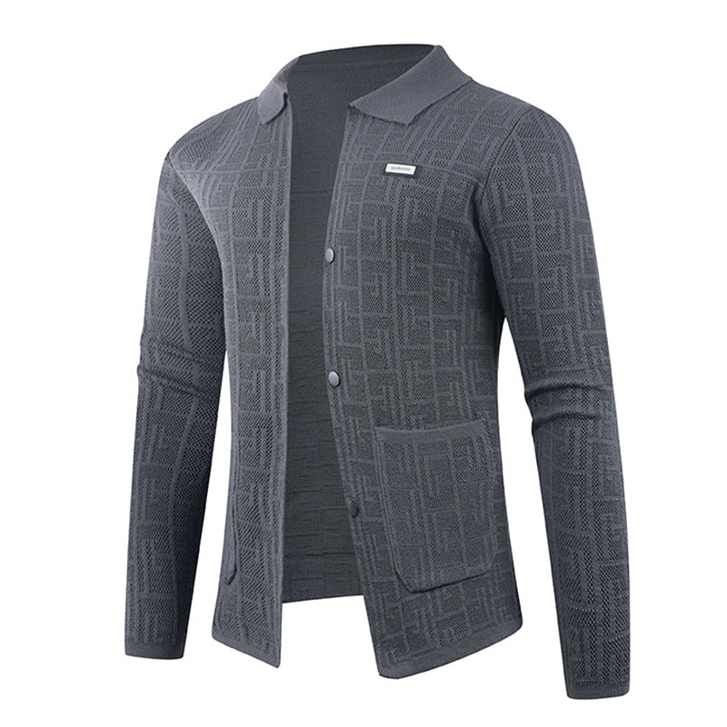 Men's fashionable cardigan with unique pattern Lisslune