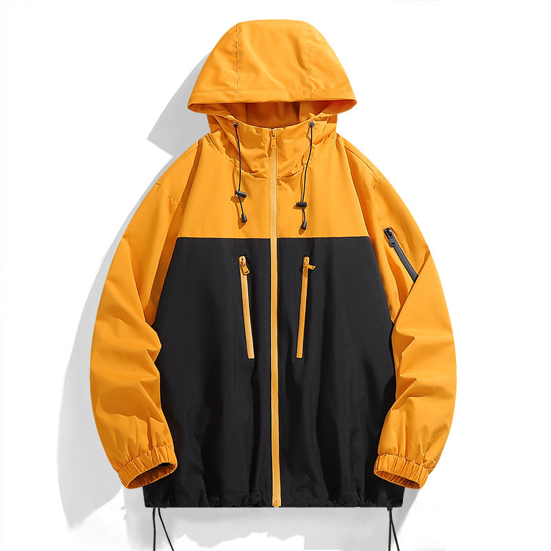 Men's Sporty Functional Jacket with Hood and Water-Repellent Coating Lisslune