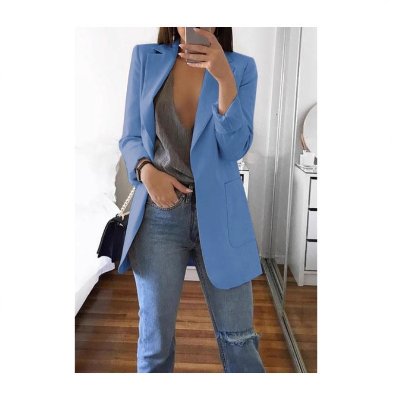 Damen eleganter Blazer mit tailliertem Schnitt und praktischen Taschen Lisslune
