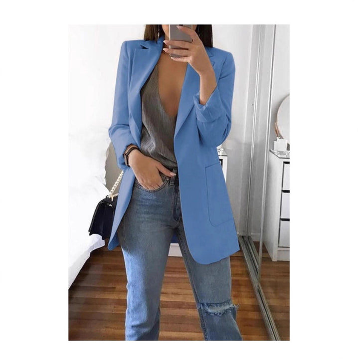 Damen eleganter Blazer mit tailliertem Schnitt und praktischen Taschen Lisslune