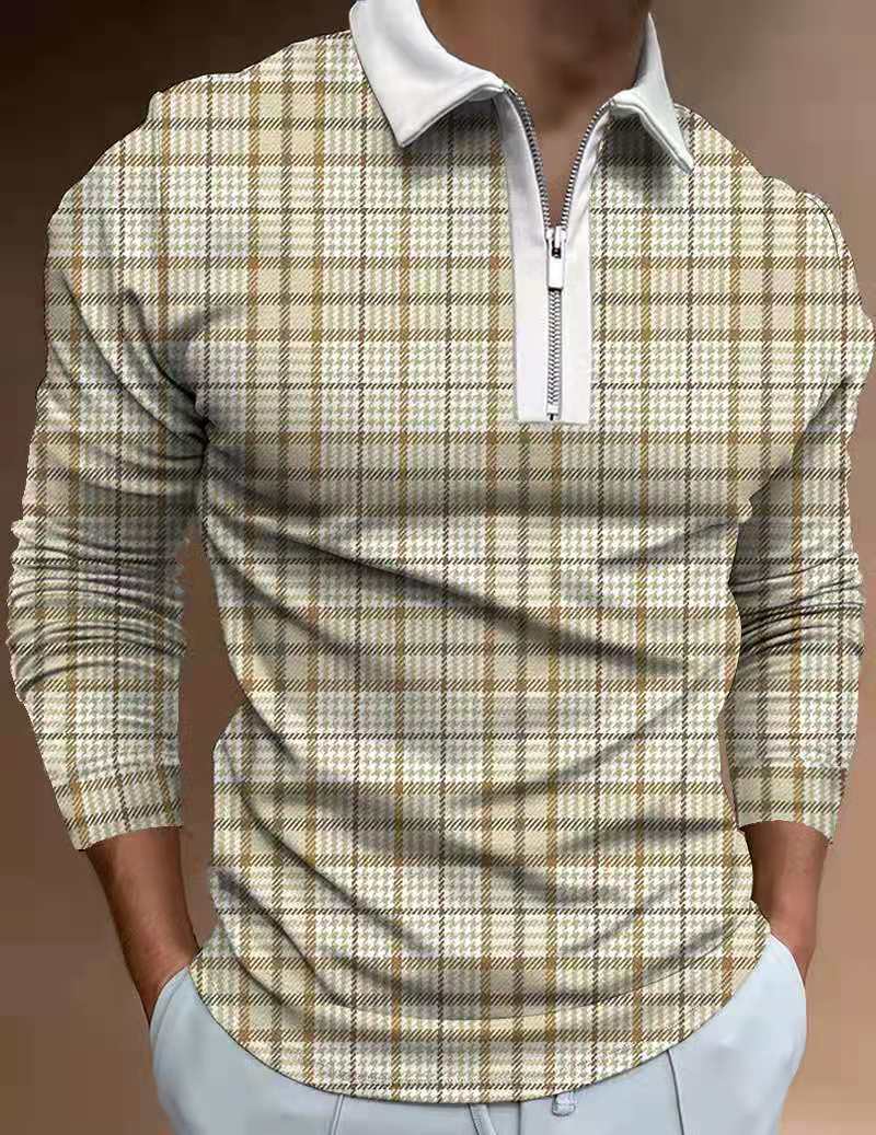 Men's sweatshirt with modern stand-up collar and functional zipper Lisslune