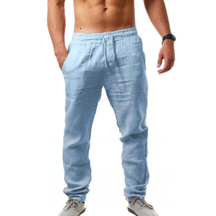 Men's airy linen pants in relaxed fit with practical drawstring Lisslune