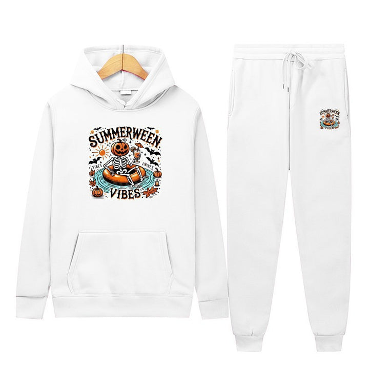 Women’s hoodie and jogging pants set with festive Halloween motif Lisslune