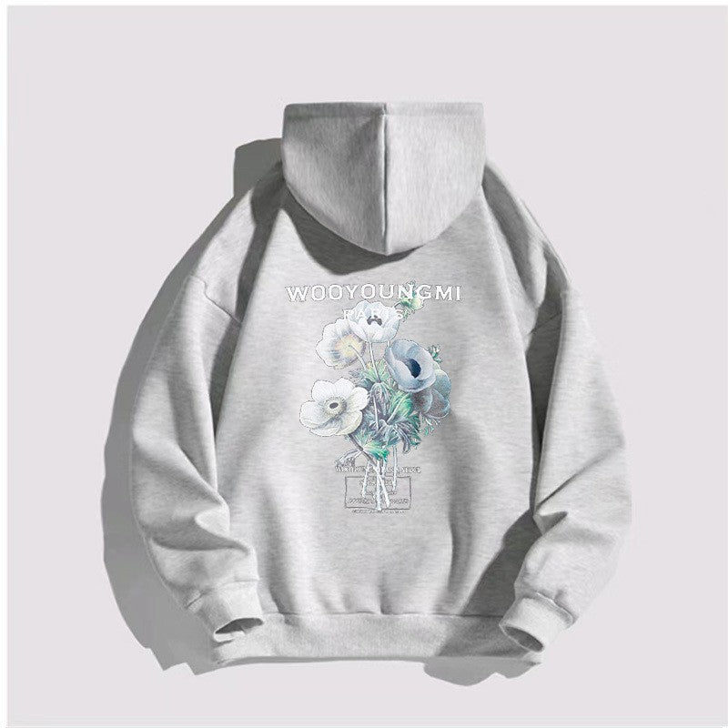 Women's hoodie with artistic floral print Lisslune