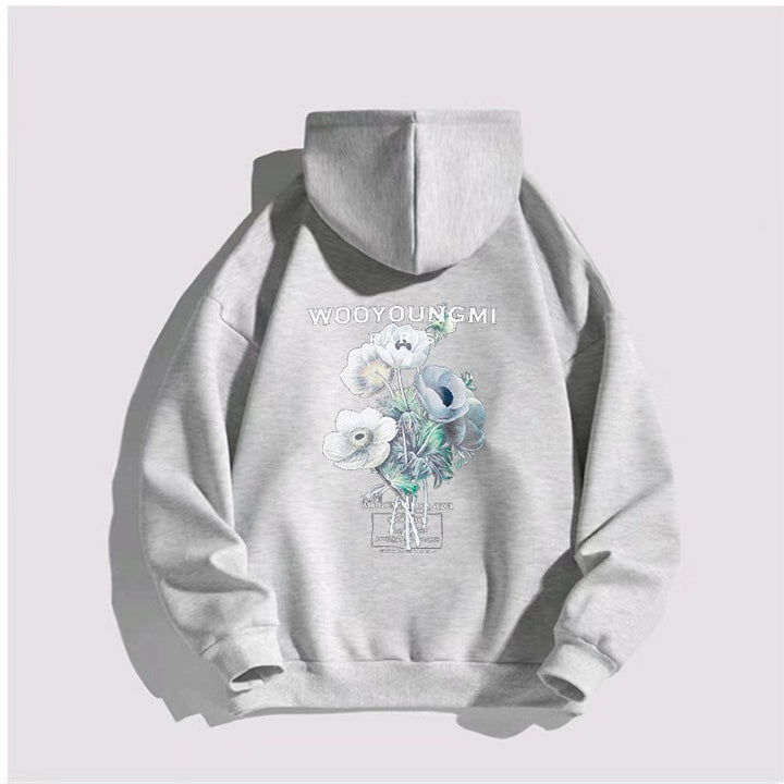 Women's hoodie with artistic floral print Lisslune