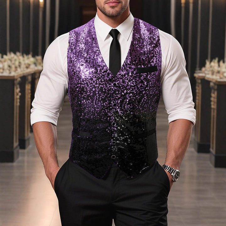 Men's Glittering Suit Vest Lisslune