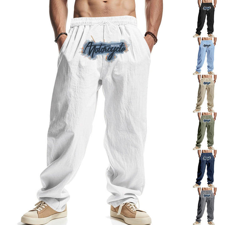 Men's casual leisure pants with a low crotch and side pockets Lisslune