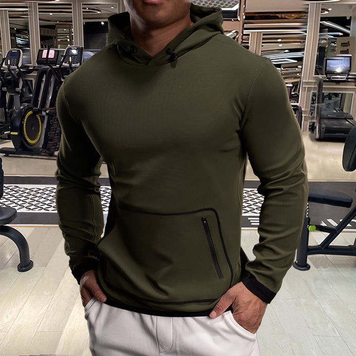 Men's functional hoodie with breathable properties and practical zippered pockets Lisslune