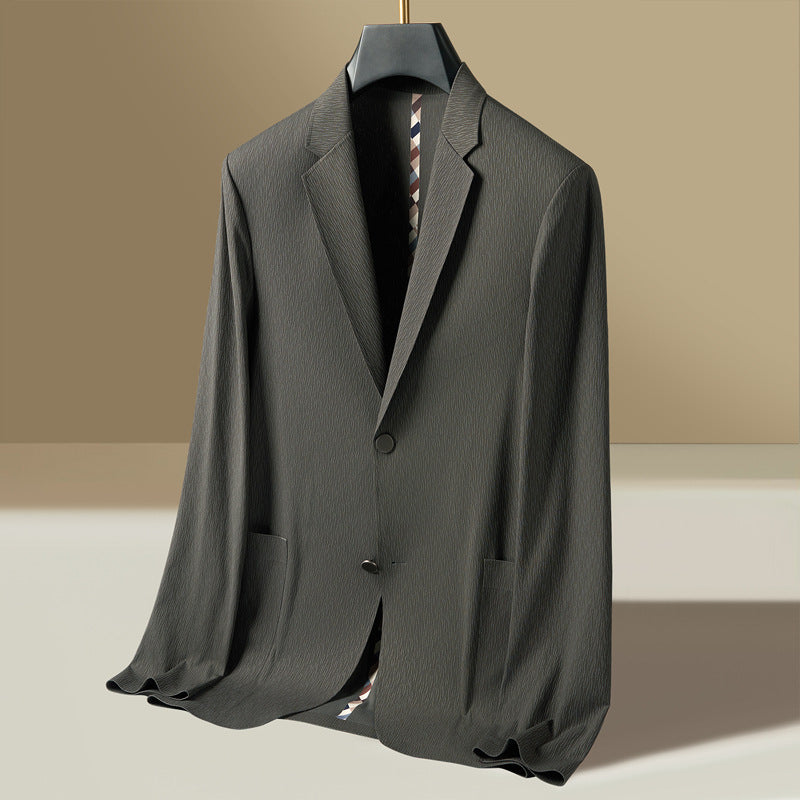 Men's Chic and Lightweight Blazer with Textured Fabric Lisslune