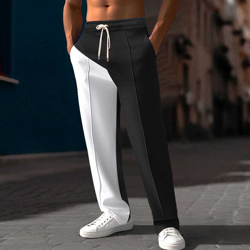Men's sporty leisure pants with innovative cut and contrast details Lisslune