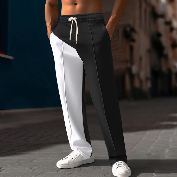 Men's sporty leisure pants with innovative cut and contrast details Lisslune