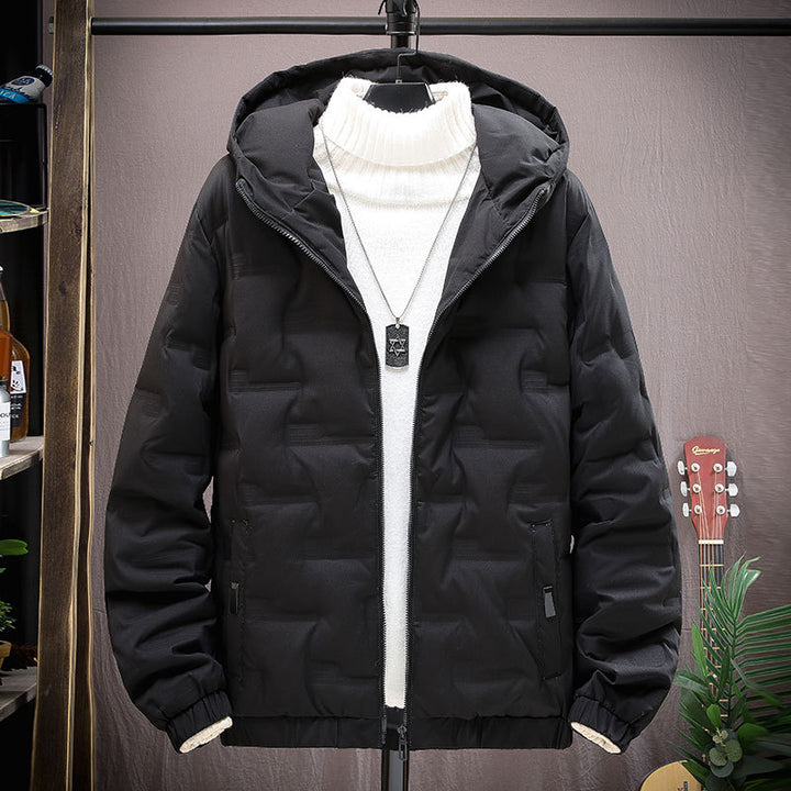 Men's insulated quilted jacket with adjustable hood Lisslune