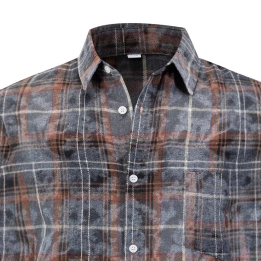 Men's Checkered Flannel Shirt Lisslune