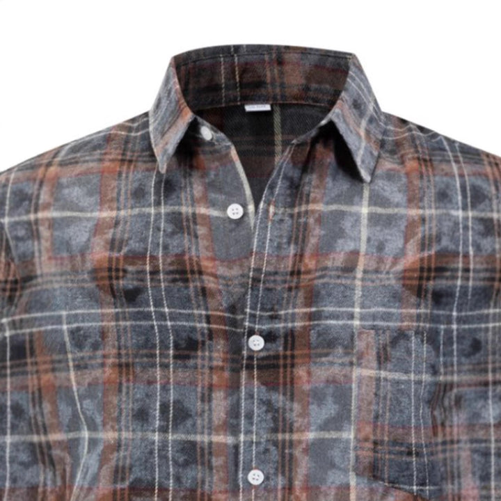 Men's Checkered Flannel Shirt Lisslune
