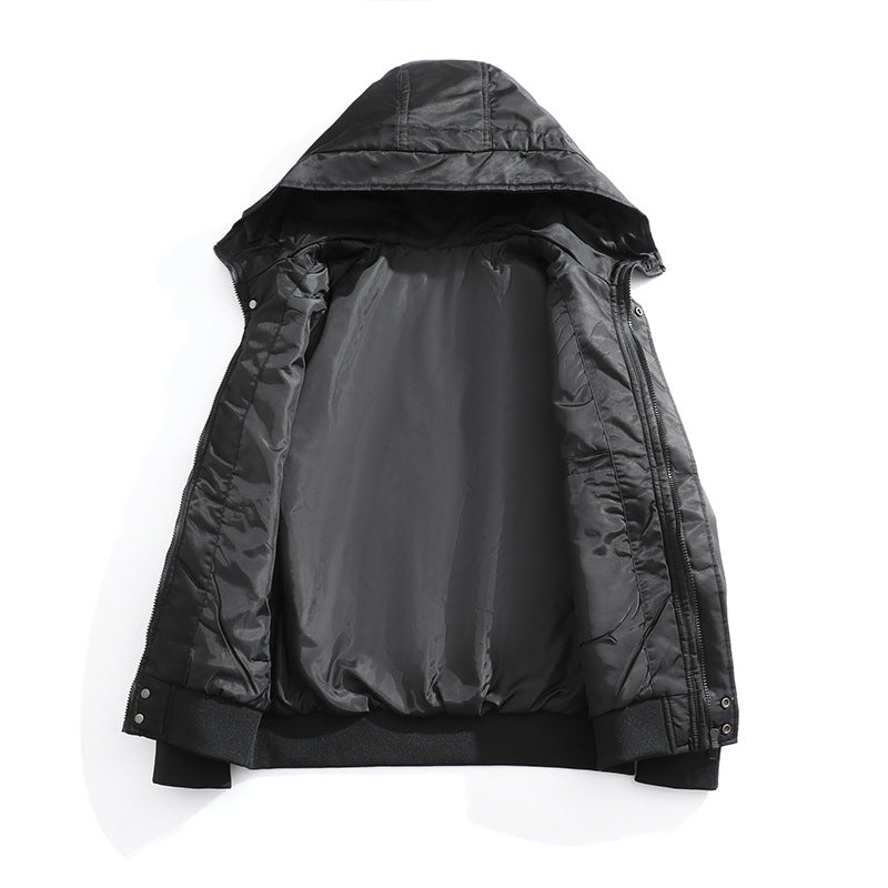 Men's sporty transitional jacket with adjustable hood and lightweight fleece lining Lisslune