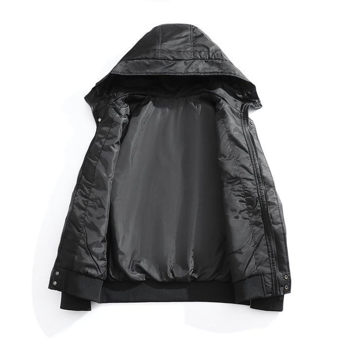Men's sporty transitional jacket with adjustable hood and lightweight fleece lining Lisslune