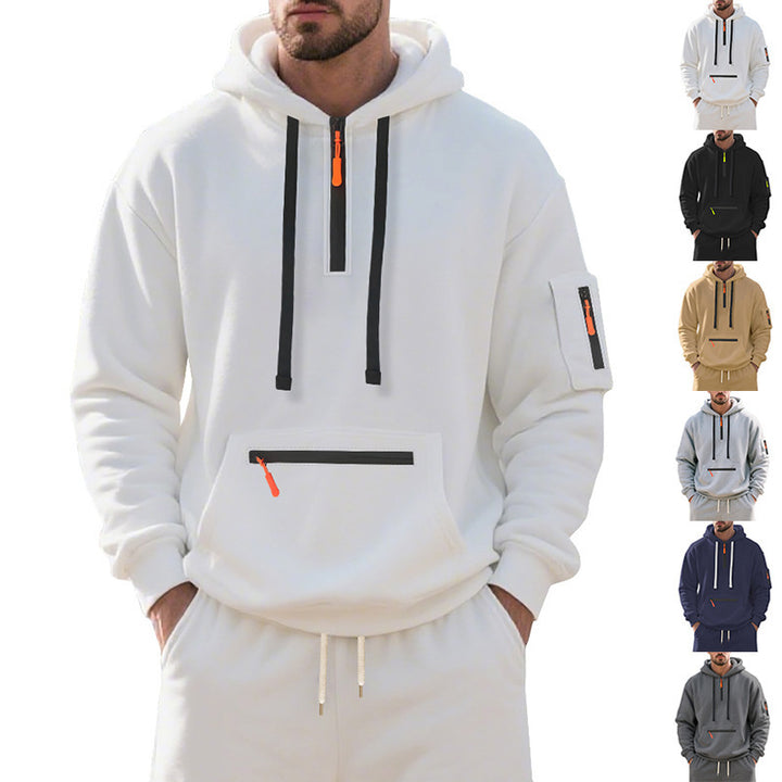 Men's sporty hoodie with practical zipper pockets Lisslune