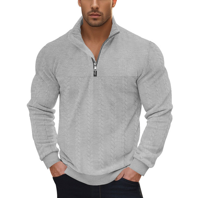 Men's knit sweater with modern zipper and structured design Lisslune