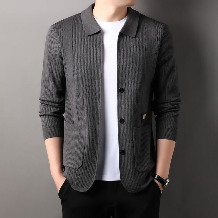 Men's cardigan with high collar Lisslune