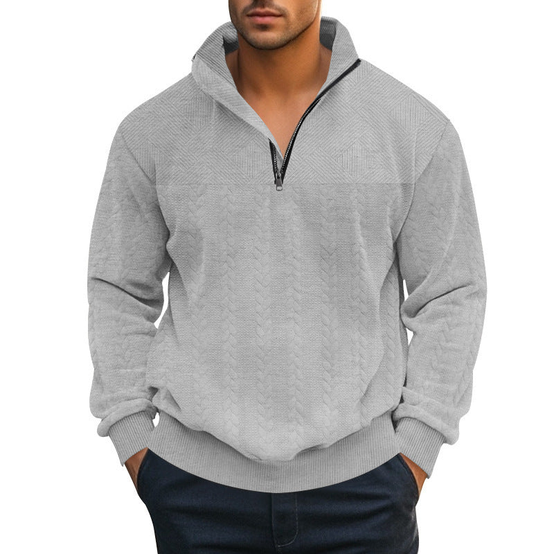 Men's structured sweater with half zipper Lisslune