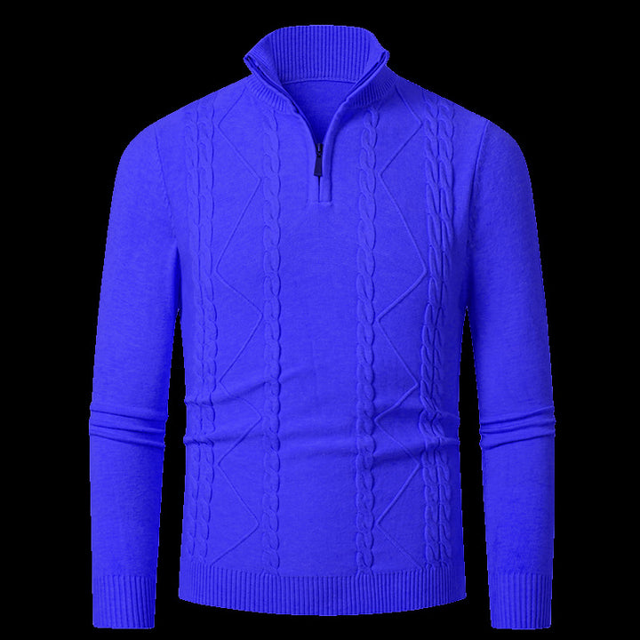 Men's knitted sweater with fashionable zipper Lisslune