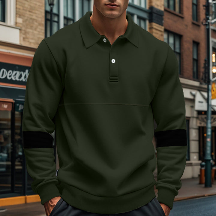 Men's sporty sweater with trendy contrasting stripes Lisslune