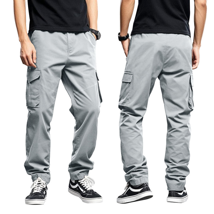 Men's cargo pants with versatile pockets and elastic waistband Lisslune