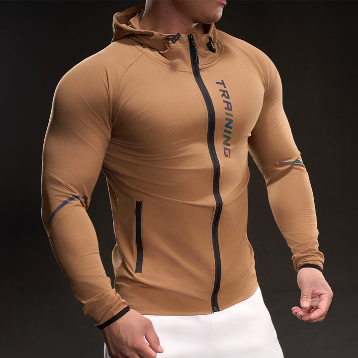 Men's Breathable Training Jacket with Lightweight Material and Practical Pockets Lisslune