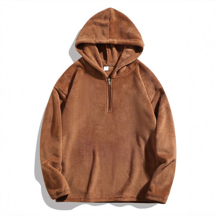 Men's cozy fleece hoodie with practical zip opening Lisslune